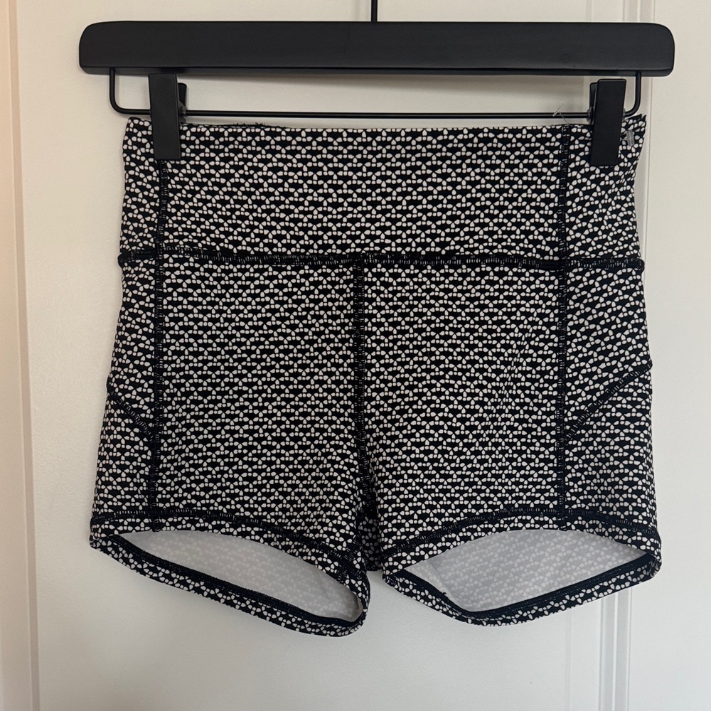 lululemon athletica Black and White Athletic Shorts